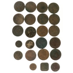 Straits settlements. Victoria and George V. Mostly copper coins. Late 19th / early 20th century.