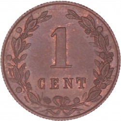 1 Cent Willem III 1881. FDC -.