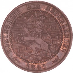 1 Cent Willem III 1881. FDC -.