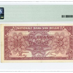 Belgium. 5 Francs. Banknote. Type 1943. - Extremely fine.