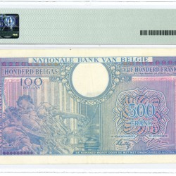 Belgium. 500 Francs. Banknote. Type 1943. - Extremely fine.