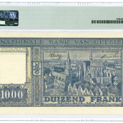 Belgium. 1000 Francs. Banknote. Type 1944-1946. - About UNC.