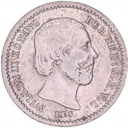5 Cent Willem III 1853. Fraai / Zeer fraai (RR).