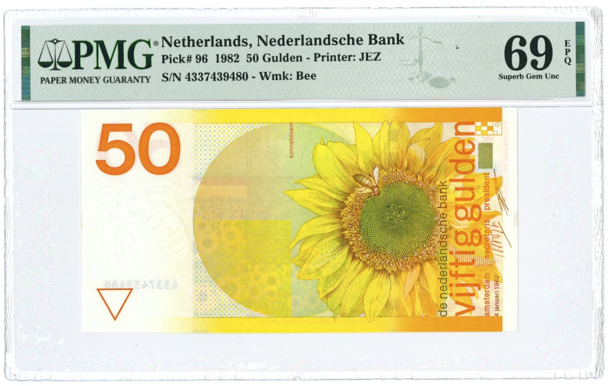 Nederland. 50 Gulden. Bankbiljet. Type 1982. - UNC.