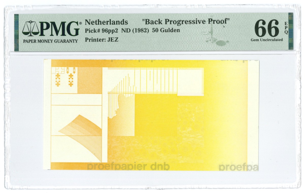 Nederland. 50 Gulden. Proefdruk. Type 1982. Type Zonnebloem. - UNC.