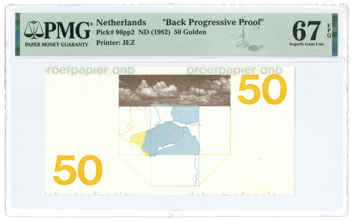 Nederland. 50 Gulden. Proefdruk. Type 1982. Type Zonnebloem. - UNC.