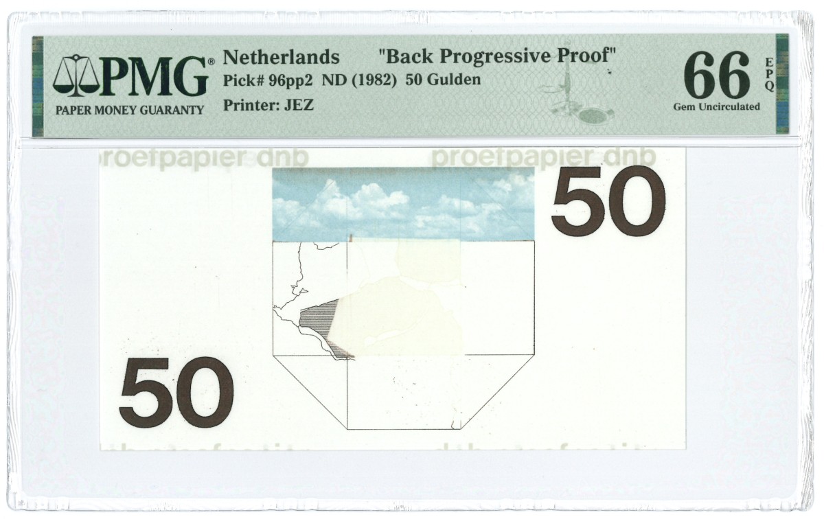 Nederland. 50 Gulden. Proefdruk. Type 1982. Type Zonnebloem. - UNC.