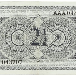 Nederland. 2½ Gulden. Muntbiljet. Type 1949. Type Juliana. - Zeer Fraai +.
