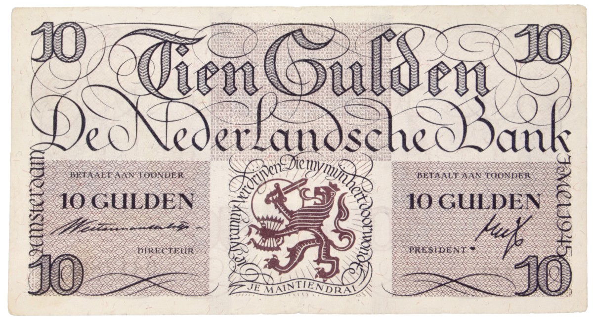 Nederland. 10 Gulden. Bankbiljet. Type 1945. Type Lieftincktientje. - Zeer Fraai / Prachtig.