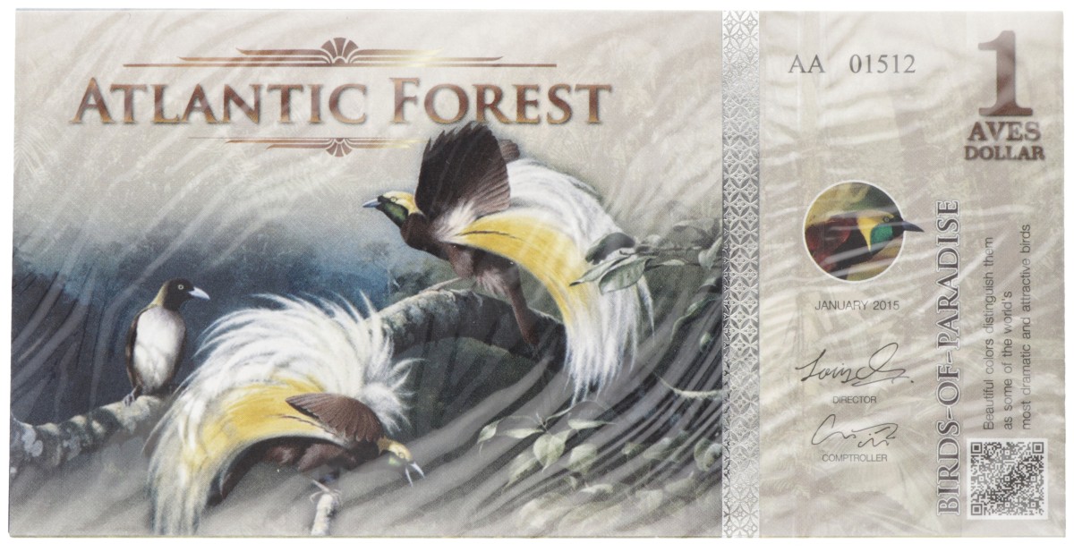 Atlantic Forest. Lot (6) 1/2/3/4/5/6 Aves. Banknote. Type 2015. - UNC.