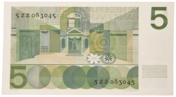Nederland. 5 Gulden. Bankbiljet. Type 1966. Type Vondel I. - Nagenoeg UNC.