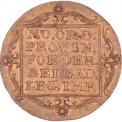 Gouden Dukaat Willem I Buitenlandse vervalsing 1814. Fraai / Zeer fraai (Montage sporen).