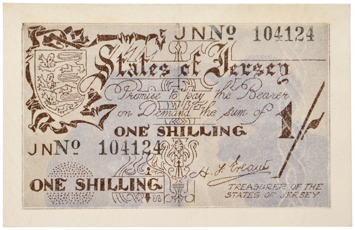 Jersey. One Shilling. Banknote. Type ND. - About UNC.