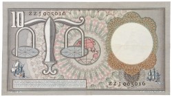Nederland. 10 Gulden. Bankbiljet. Type 1953. Type Hugo de Groot. - Zeer Fraai.
