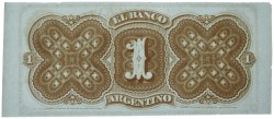 Argentina. 1 Peso. Banknote. Type 1867. - About UNC.