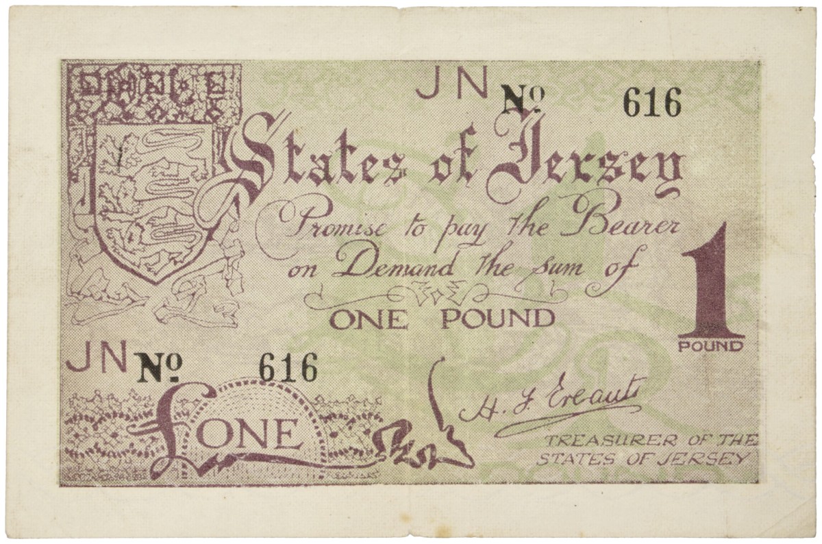 Jersey. One Pound. Banknote. Type ND. - Very fine +.