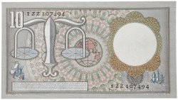 Nederland. 10 Gulden. Bankbiljet. Type 1953. Type Hugo de Groot. - Prachtig.