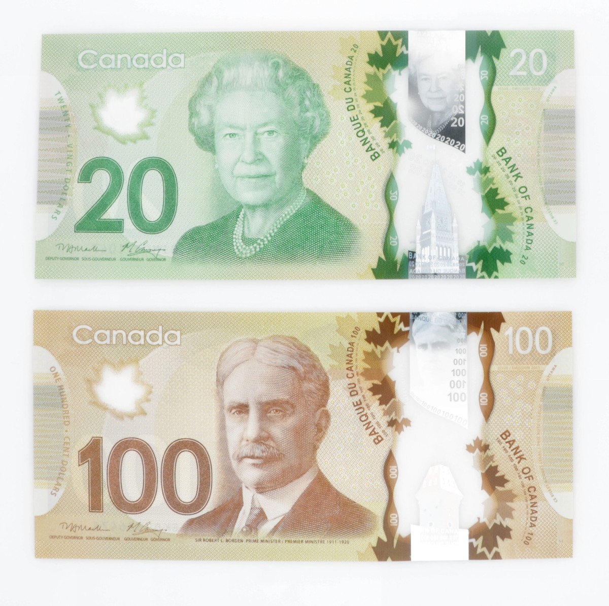 Canada. Lot (2) 20/100 Dollars. Banknote. Type 2012. - UNC.