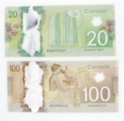 Canada. Lot (2) 20/100 Dollars. Banknote. Type 2012. - UNC.