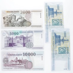 Hungary. Lot (5) 2x 1000/2000/5000/10000 Forint. Banknote. Type 2005-2009. - UNC.