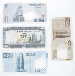 Macao. Lot (4) 50/ 3x 100 Patacas. Banknote. Type 2003-2008. - UNC.