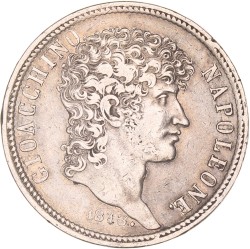 Italian states. Kingdom of Naples. Joachim Murat. 5 Lire. 1813.