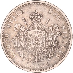 Italian states. Kingdom of Naples. Joachim Murat. 5 Lire. 1813.