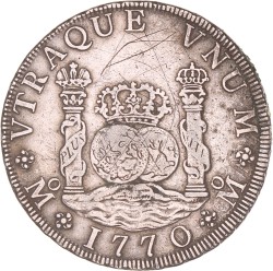 Mexico. Spanish colony. Carlos III. 8 Reales. 1770 Mo MF.
