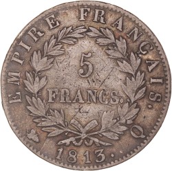 France. Empire. Napoleon. 5 Francs. 1813 Q.