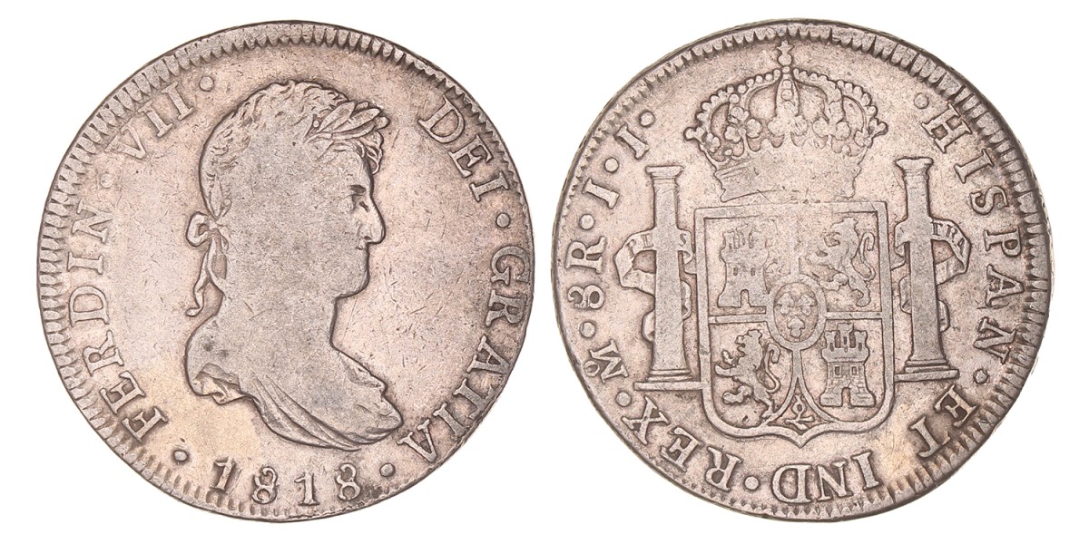 Mexico. Spanish colony. Ferdinand VII. 8 Reales. 1818 Mo JJ.