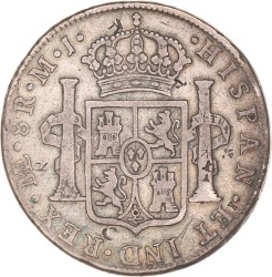 Peru. Spanish Colony. Carlos III. 8 Reales. 1779 LIMAE MJ.