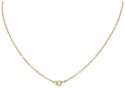 14 kt. Geelgouden art nouveau collier met witte parels.