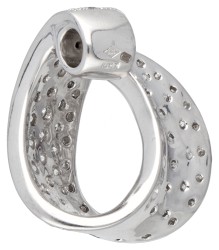 18 kt. Witgouden hanger bezet met ca. 2.25 ct. diamant.
