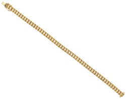 18 kt. Geelgouden tennisarmband bezet met ca. 1.65 ct. diamant.