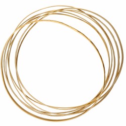 7-Delige set geelgouden bangle armbanden - 14 kt.