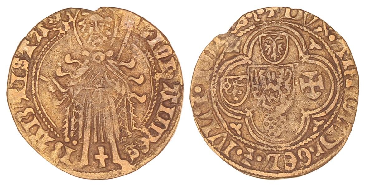 St. Jans goudgulden. Gelderland. Arnold van Egmond. Z.j. (1423 - 1427). Fraai / Zeer Fraai.