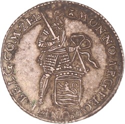Achtste zilveren dukaat of 'Pietje'. Zeeland. 1765. AU 58.