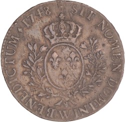 France. Louis XV. Ecu. 1748 W.