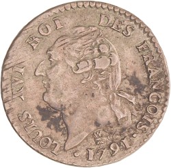 France. Kingdom. Louis XVI. 15 Sols. 1791 I.