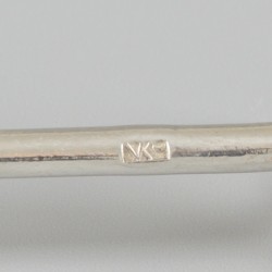 10-delige set messenleggers zilver.