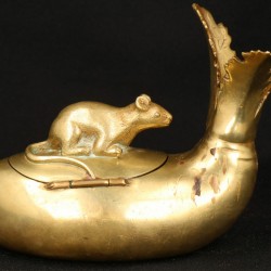 Een bronzen sculptuur. Japan, eind meji periode.