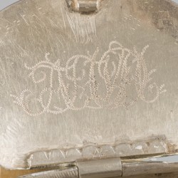 Tabaksdoos zilver.