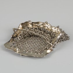 Beugelbeursje zilver.