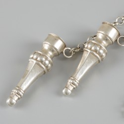 2-delige set breipendoppen zilver.