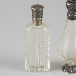 3-delig lot parfumflacons zilver.