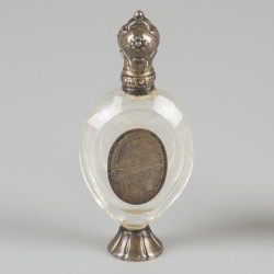 2-delig lot parfumflacons zilver.