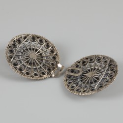 2-delige set gespen zilver.