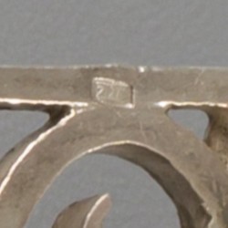 2-delige gesp zilver.