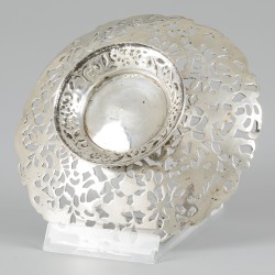 Bonbonmandje zilver.