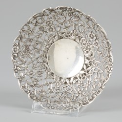 Bonbonmandje zilver.